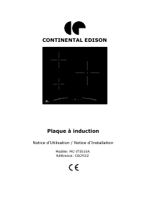 Mode d’emploi Continental Edison CECPI3Z Table de cuisson