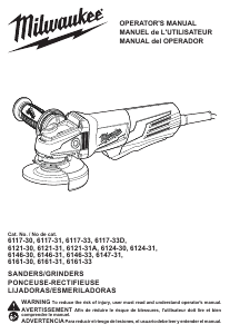 Manual de uso Milwaukee 6121-31A Amoladora angular