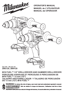 Manual de uso Milwaukee 2904-22 Atornillador taladrador