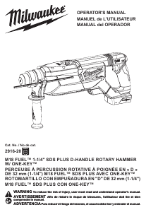 Mode d’emploi Milwaukee 2916-20 Perforateur