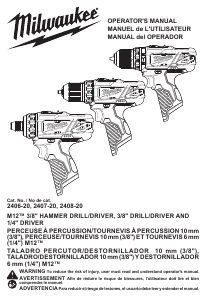 Manual Milwaukee 2406-22 Screw Driver