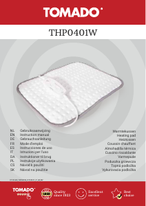 Manual Tomado THP0401W Heating Pad