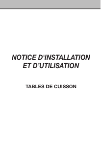 Mode d’emploi Continental Edison CECTG4M Table de cuisson