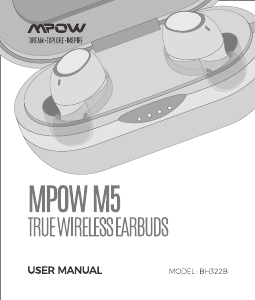 Manual MPOW BH322B M5 Headphone