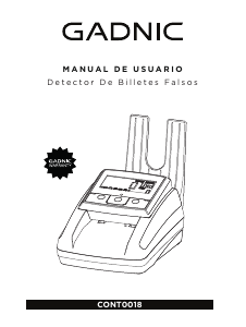 Manual de uso Gadnic CONT0018 Detector de dinero falso