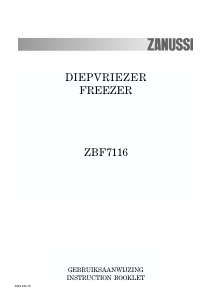 Manual Zanussi ZBF 7116 Freezer