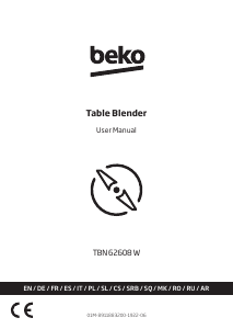 Manuál BEKO TBN 62608 W Mixér