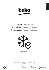 Manual BEKO B5RMFNE314X Congelador