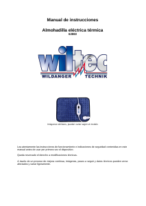 Manual de uso Wiltec 62860 Almohadilla térmica