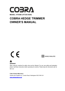 Manual Cobra HT550E Hedgecutter