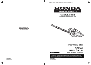 Rokasgrāmata Honda HHHE61LE Dzīvžogu griezējs