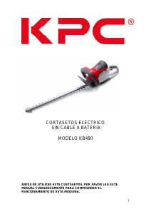 Manual de uso KPC KB480 Tijeras cortasetos