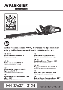 Manual Parkside PPHSA 40-Li A1 Hedgecutter