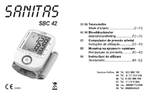 Mode d’emploi Sanitas SBC 42 Tensiomètre