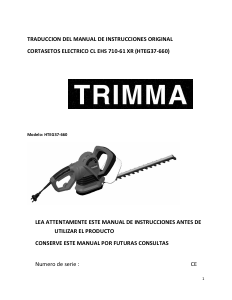 Manual de uso Trimma HTEG37-660 Tijeras cortasetos