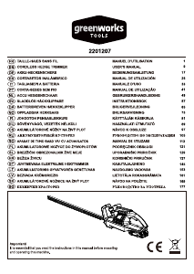 Handleiding Greenworks GWG24HT54K2 Heggenschaar