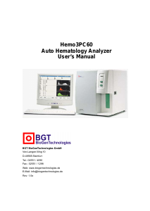 Manual BGT Hemo3PC60 Hematology System