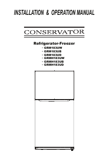 Manual Conservator GRMH183UW Fridge-Freezer