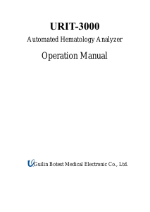 Manual Guilin URIT-3000 Hematology System