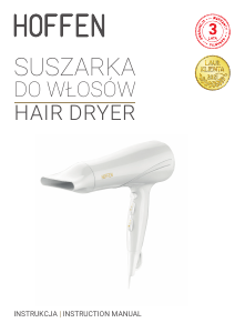 Instrukcja Hoffen HD-2075-W Suszarka do włosów