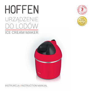 Instrukcja Hoffen ICM-2215 Maszyna do lodów