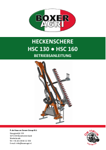 Bedienungsanleitung Boxer Agri HSC 160 Heckenschere