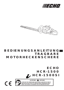 Bedienungsanleitung Echo HCR-1500 Heckenschere