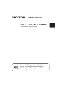 Manuale Honda HHH25D Tagliasiepi