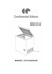 Mode d’emploi Continental Edison CCF-205 Congélateur