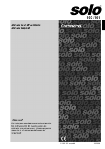 Manual de uso Solo 161 Tijeras cortasetos