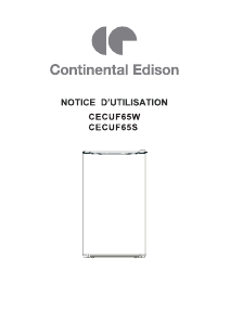 Mode d’emploi Continental Edison CECUF65S Congélateur