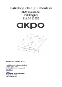 Instrukcja Akpo PIA 30 82502 Płyta do zabudowy