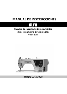 Manual de uso Alfa 1920 Máquina de coser