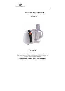 Mode d’emploi Continental Edison CECFP50 Robot de cuisine