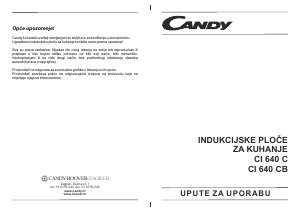 Priručnik Candy CI640C Ploča za kuhanje