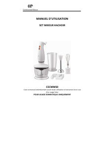 Mode d’emploi Continental Edison CECMM50 Robot de cuisine