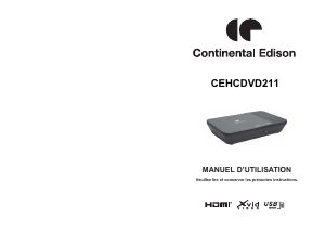 Mode d’emploi Continental Edison CEHCDVD211 Lecteur DVD