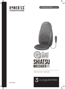 Manual Homedics SGM-1300H-EU Shiatsu Massage Device