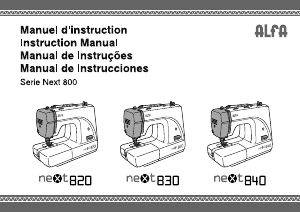 Manual de uso Alfa Next 820 Máquina de coser