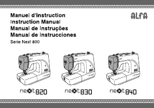 Manual de uso Alfa Next 830 Máquina de coser