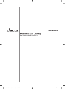 Manual Dacor DTG30M954FM Hob