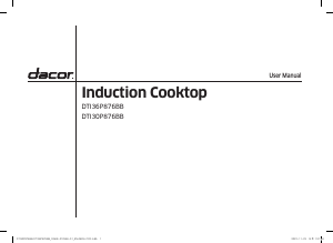 Manual Dacor DTI36P876BB Hob