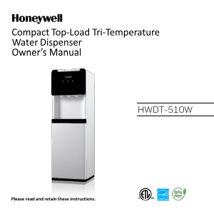 Handleiding Honeywell HWDT-510W Waterdispenser