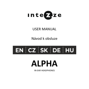 Manual Intezze Alpha Headphone
