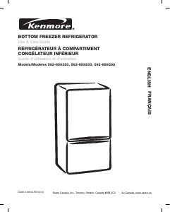 Mode d’emploi Kenmore 592-659220 Réfrigérateur combiné