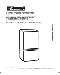 Mode d’emploi Kenmore 592-659290 Réfrigérateur combiné