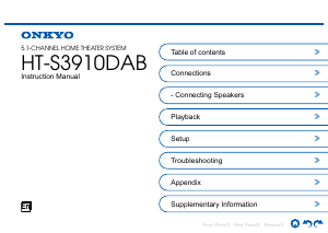 Manual Onkyo HT-S3910DAB Home Theater System