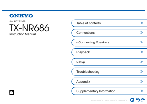 Manual Onkyo TX-NR686 Receiver