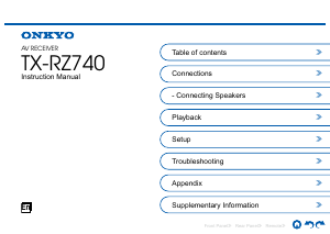 Handleiding Onkyo TX-RZ740 Receiver