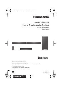 Handleiding Panasonic SC-HTB351 Home cinema set
